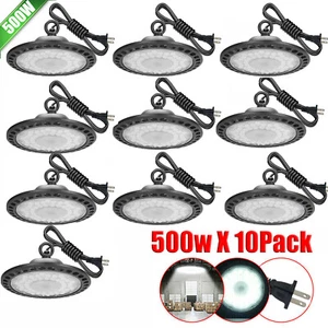 10 Pack 500W UFO LED High Bay Light Shop Industrial Commercial Factory Warehouse - Picture 1 of 20
