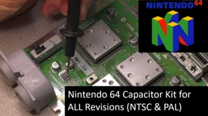 Nintendo N64 Replacement Capacitor Kit (NTSC/PAL N64 Consoles) Japanese/US Caps - Picture 1 of 6