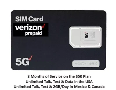 TRULY UNLIMITED Verizon Prepaid TALK,TEXT,DATA w/Mexico&Canda ONLY $40/Month - Image 1 of 2
