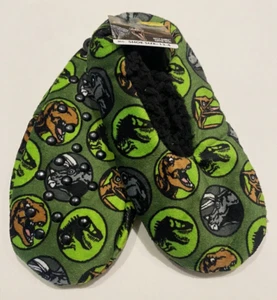 Jurassic World Fuzzy Babba Slipper Socks Boys Girls Kids M/L Shoe Size 13-4 - Picture 1 of 6