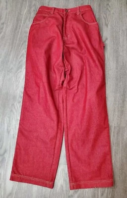 Pantalones de mezclilla vintage PJ Mark 28 rojos holgados sueltos años 90 martillo lazo carpintero pierna ancha Foto 1 de 4