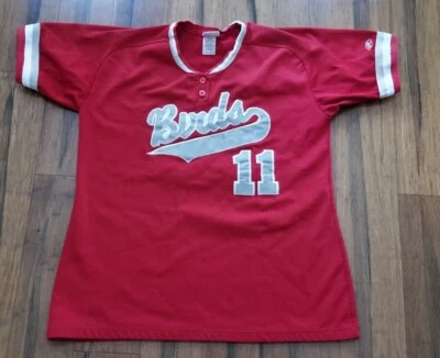 Camiseta de béisbol de colección Rawlings 42 Birds malla roja número 11 (DAMAS)  Foto 1 de 4
