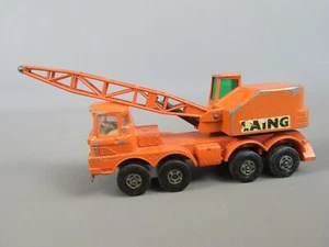 B363 Vintage 1971 Matchbox K12 UK Scammell Mobile Crane Orange Super Kings - Picture 1 of 11