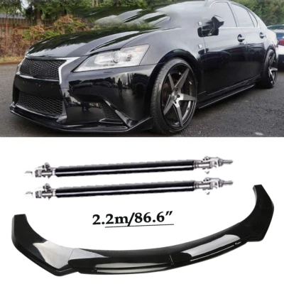 For Lexus GS F GS350 GS450h Glossy Black Front Bumper Chin Lip Spoiler S++ - Изображение 1 из 4