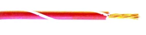 ***** 50 FT COIL***** Hookup Wire, Type SXL, Red with white stripe, 10 AWG - Picture 1 of 2