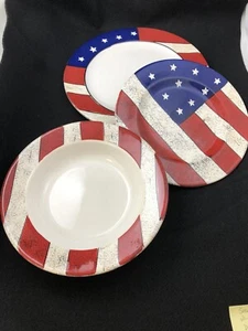 SAKURA COLONIAL WARREN KIMBLE 3 PC SET INCLUDES DINNER & SALAD PLATES + BOWL  - Picture 1 of 7