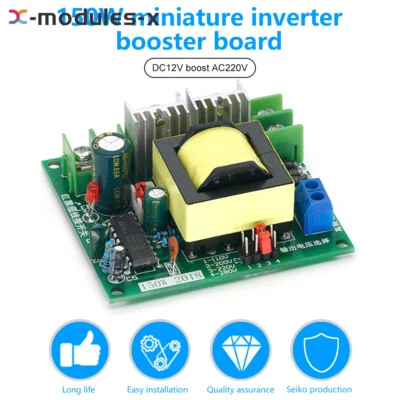 150W DC12V to AC110V 220V Home Battery Power Inverter Converter Boost Module New - Image 1 of 4