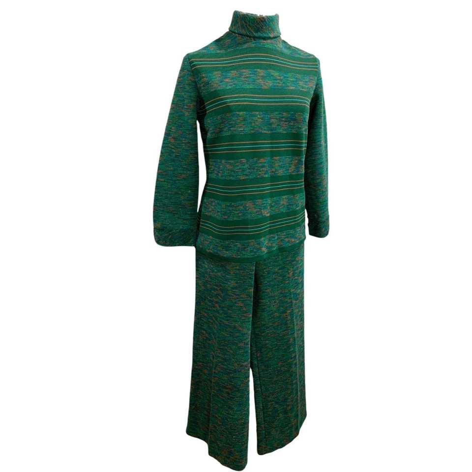 Conjunto Camisa Pantalones Grande Zio Diseñado por Youngja Mujer Vintage Años 70 Foto 1 de 4