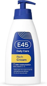 E45 Rich Cream Daily Care Body Moisturiser with Vitamin C & E 400ml 2 Pack - Picture 1 of 5