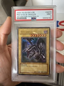 Red Eyes B. Dragon LOB-A070 1st Edition Ultra PSA10 Legend Blue Eyes PSA 9 - Picture 1 of 2