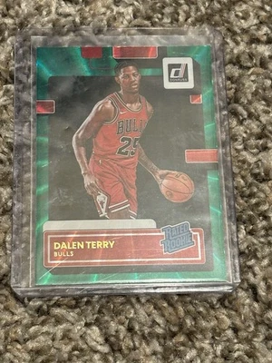 Dalen Terry 2022-23 Panini Donruss Green Laser Holo RC #218 Bulls - Image 1 of 2