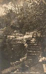 Echte Ansichtskarte 1910 - Steintreppe - Stadtpark in Decorah, Iowa. #-7786 - Bild 1 von 15