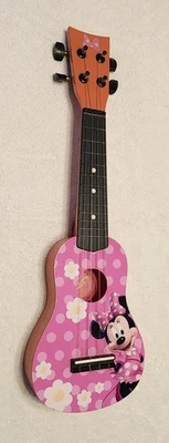 Ukulele Minnie Mouse Guitar, 4 String, First Act Play, Pink - Image 1 of 4