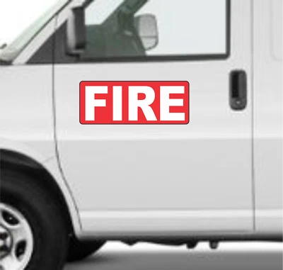 SSI FIRE Magnetic Signs Fireman Volunteer Badge 1 Pair EMS