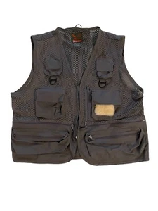 GARCIA Mens L/XL Camo Green Lamb Skin Patch Woven Hunting Fishing Vest - Picture 1 of 6