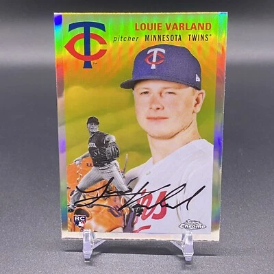 Refractor! 🚨2023 Topps Chrome Platinum Louie Varland RC Minnesota Rookie #115 - Image 1 of 2
