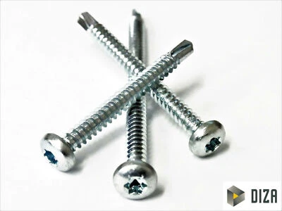 Vite a Trapano din 7504-N Testa a Lente Tx Brugola Tondo Acciaio Diam. Zincato - Immagine 1 di 3