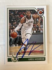 2016-17 Panini Complete Greg Monroe Autographed Card #22 Milwaukee Bucks CB428