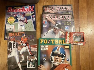Lote de álbumes de pegatinas y paquetes de pegatinas deportivas vintage nuevo stock antiguo años 90’s  - Imagen 1 de 1
