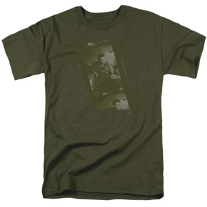 Elvis Presley Army T Shirt Mens Licensed King Tee Military Green - Picture 1 of 2