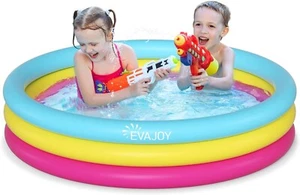 Inflatable Kiddie Pool 58'' x 13'' Ground Swimming Pool for Kids - Picture 1 of 5
