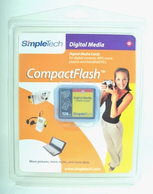 SimpleTech 128MB Compact Flash Card CF/128 NOS Sealed - Image 1 of 4