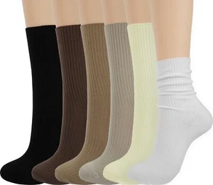 Crew Socks for Women Thin Solid Cotton Socks Casual Cute Above Ankle Socks Bl... - Picture 1 of 6