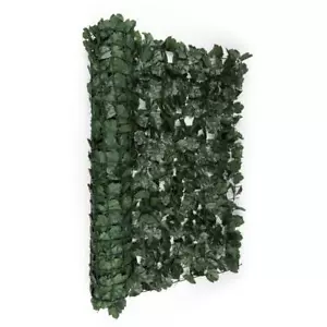 Protección visual balcón terraza viento toldo valla de protección visual 1,5 m hiedra verde oscuro - Imagen 1 de 6