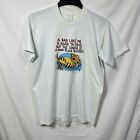 Vtg Funny Men's L Distressed Shirt Lazy Dad Cat Couch Shoebox Greetings Hallmark