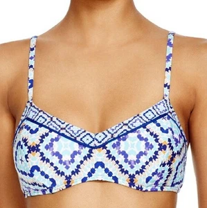 Top de bikini para mujer Laundry by Shelli Segal azul Marrakech Palace talla L ($82) - Imagen 1 de 4