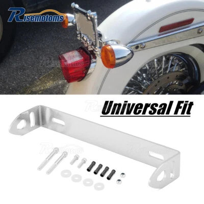 Reubicación de señal de giro montada en matrícula universal para Harley Honda Kawasaki Foto 1 de 4