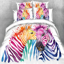 Zebra Horse Quilt/Duvet/Doona Covers Set Single/Double/Queen/King Size Bedding