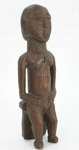 Dogon Seated Altar Statue Hand Carved Hardwood  9"  African Art Vintage  - Picture 1 of 9