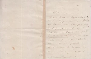 Billet autographe signé de Paul FÉVAL - 2 pages in-16. - Picture 1 of 2