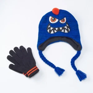 NWT Boys Monster Hat Gloves Set One Size Fits Most - Picture 1 of 1