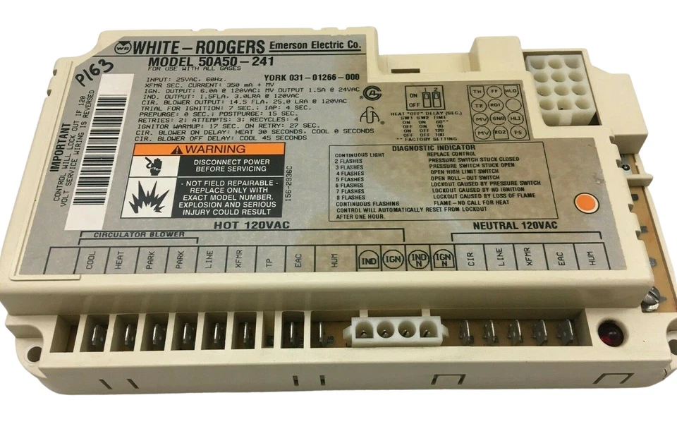 White Rodgers 50A50-241 Furnace Control Board - 031-01266-000