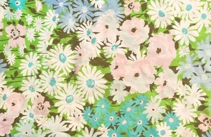Vtg Pequot ONE Queen Pillowcase Pillow Case Daisy Flower Power Retro USA 31”x20” - Picture 1 of 8