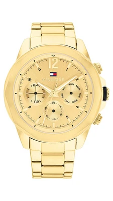 Tommy Hilfiger 1792060 Men's Stainless Steel Gold Dial Watch 46mm - Image 1 of 4