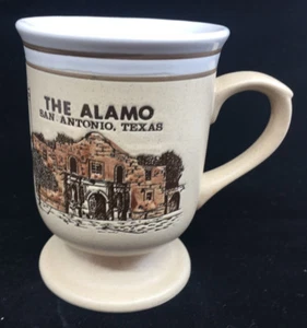 Taza de café The Alamo San Antonio Texas beige Battle Sam Houston taza vintage - Imagen 1 de 5