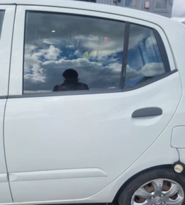 Hyundai i10 Mk1 2008-2013 Complete Passenger NS Rear Left Door PGU Crystal White - Picture 1 of 2