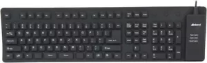 inland 70140 Black 109 Normal Keys USB Wired Pro Flexible Keyboard - Picture 1 of 6
