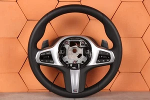 BMW X3 G01 X4 G02 VOLANTE ORIGINALE M-SPORT PADDLE IN PELLE 1km 9T67731 - Foto 1 di 15