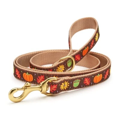 Up Country Dog Leash with D-ring, Fall Harvest Time, Made In USA 4, 5 Foot Lead - Image 1 of 2
