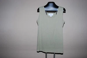 nwot NYGARD PETITE size small olive sleeveless blouse - Picture 1 of 2