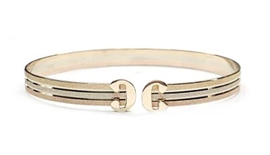 Double C Cuff Bracelet in 18kt. Tri Color Gold - Picture 1 of 3