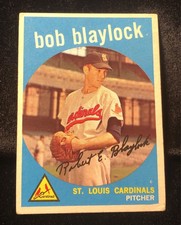 1959 TOPPS BASEBALL CARD #211 BOB BLAYLOCK ST LOUIS CARDINALS MLB