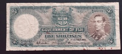 Fiji 10 Shillings, 1940 (P-37c) - Image 1 of 4