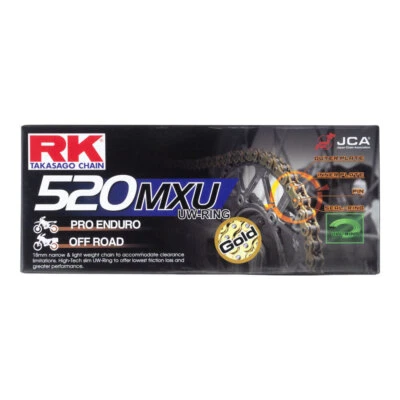 Cadena RK para Suzuki RMX450Z 2010-2016 520 MXU 120L dorada Foto 1 de 2