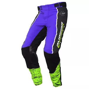 ANSWER PANTS TROUSERS MOTOCROSS MX TRINITY - PRO GLO PURPLE HYPER ACID BLACK - Picture 1 of 5