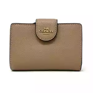 Cartera Coach Mediana Esquina Cremallera en Cuero Taupe Estilo 6390 Nueva Con Etiquetas - Imagen 1 de 6